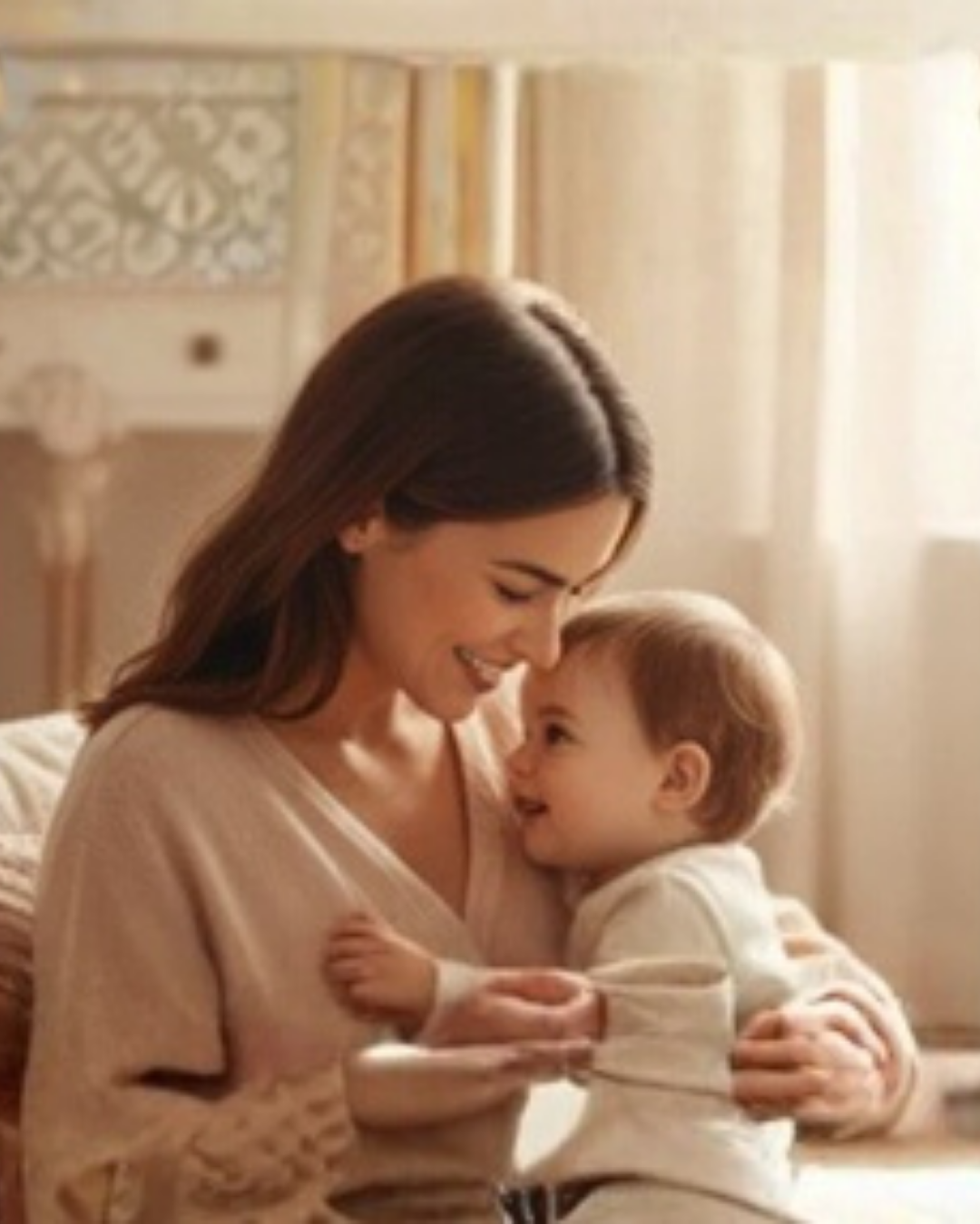 Detalhe do bebê se alimentando